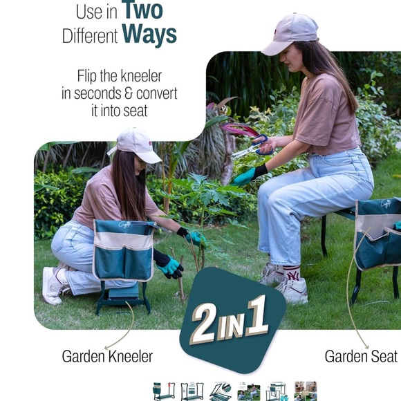 Garden Kneeler and Seat Foldable - Picture 6 of 8